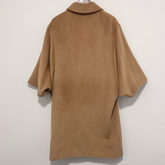 Victor Alfaro Rabbit Hair & Wool Oversized Dolman Sleeve Trench Coat Size Medium - Picture 5 of 5